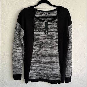 APT. 9 Woman Black/ White Mock Neck Sweater, Size Small MSRP $50